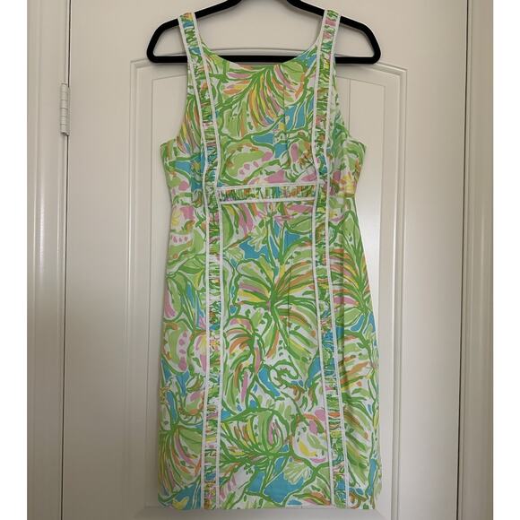 NWT Lilly Pulitzer Fryer Cotton Shift Dress Sz 8 Multi Elephant Ears $188 - Picture 1 of 8